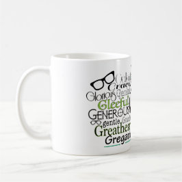 Adjektiv Ord Cloud börjar med brev G Kaffemugg