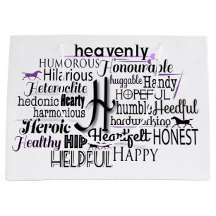 Adjektiv Ord Cloud börjar med brev H