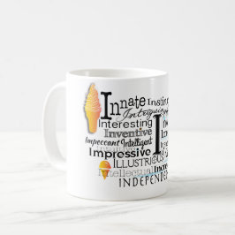 Adjektiv Ord Cloud börjar med brev I Kaffemugg