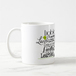 Adjektiv Ord Cloud börjar med brev L Kaffemugg