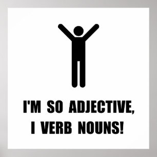 Adjektiv verb Nouns Poster