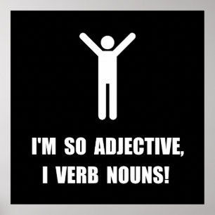 AdjektivVerbNouns Poster