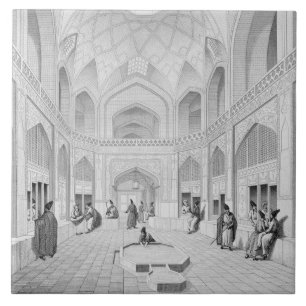 Adji Seid Hussein basar, i Kashan, från 'resa Kakelplatta