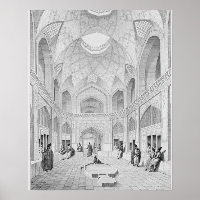 Adji Seid Hussein Bazaar i Kashan från "Voyage Poster (Framsidan)