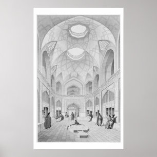 Adji Seid Hussein Bazaar i Kashan från "Voyage Poster