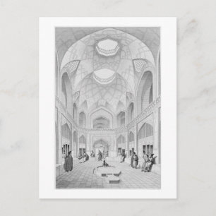 Adji Seid Hussein Bazaar i Kashan från "Voyage Vykort