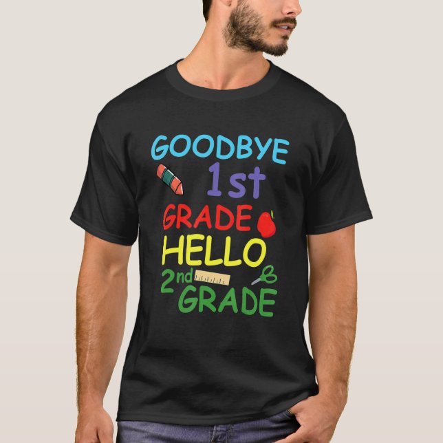 Adjö 1:a Klass Hej 2:a Klass T Shirt (Framsida)
