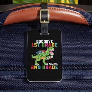 Adjö 1:a Klass Hej 2:e Klass T Rex Dinosaur Bagagebricka