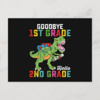 Adjö 1:a Klass Hej 2:e Klass T Rex Dinosaur