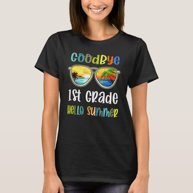 Adjö 1:a Klass Hej Sommaren andra dagen T Shirt (Framsida)
