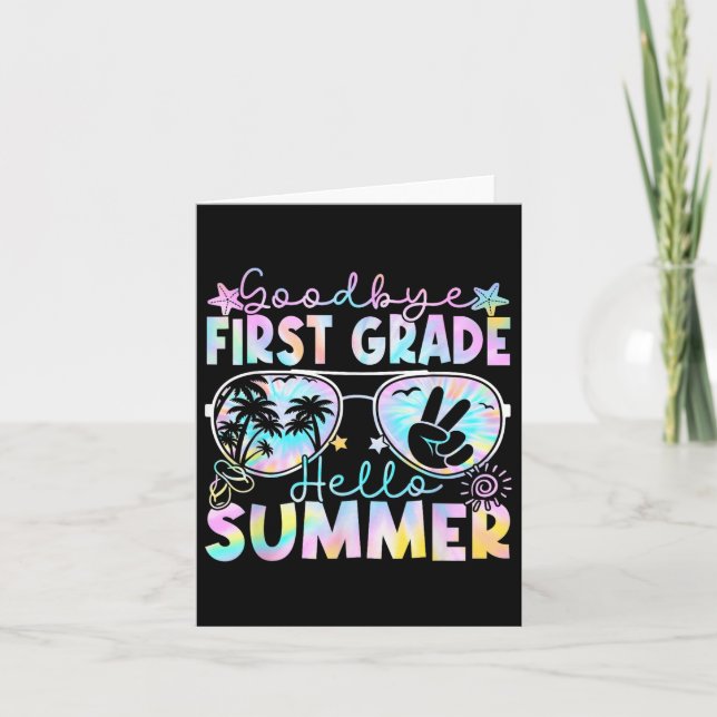 Adjö 1:a Klass Hej Sommaren första Klass i förra  Kort (Framsida)