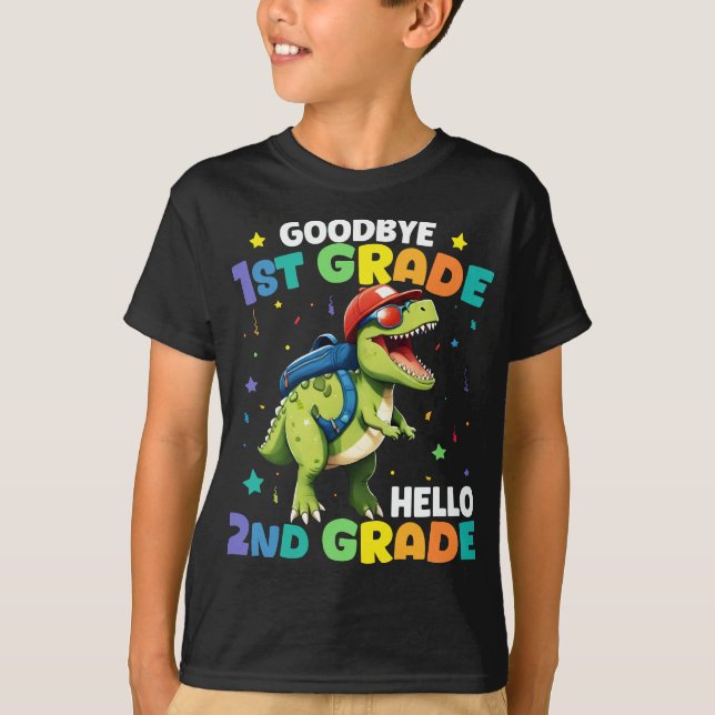 Adjö 1:a Klass Studenten T Rex Dinosaur T Shirt (Framsida)