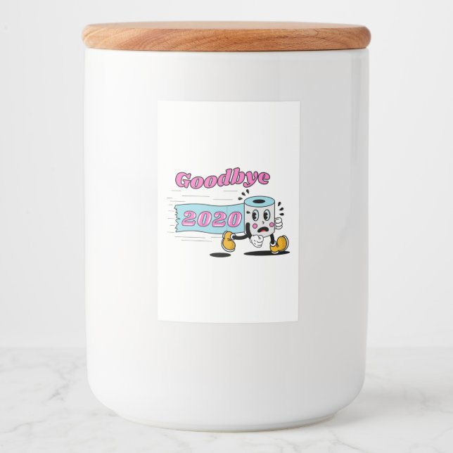 Adjö 2020 - Det är äntligen över Mat Etikett (Framsida)