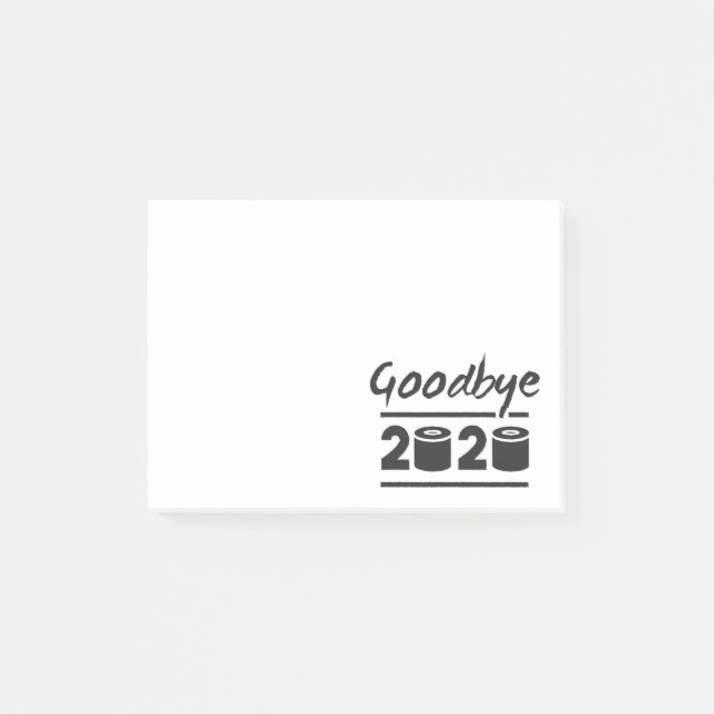 Adjö 2020 Toalettpapper – äntligen över Post-it Block (Framsida)