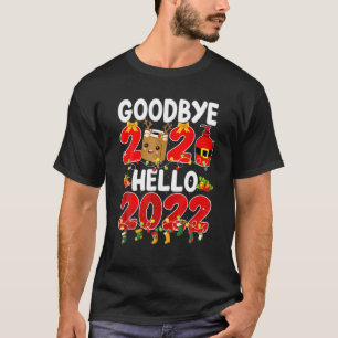 Adjö 2021 Hej 2022 Merry New Year Pajama Chri T Shirt