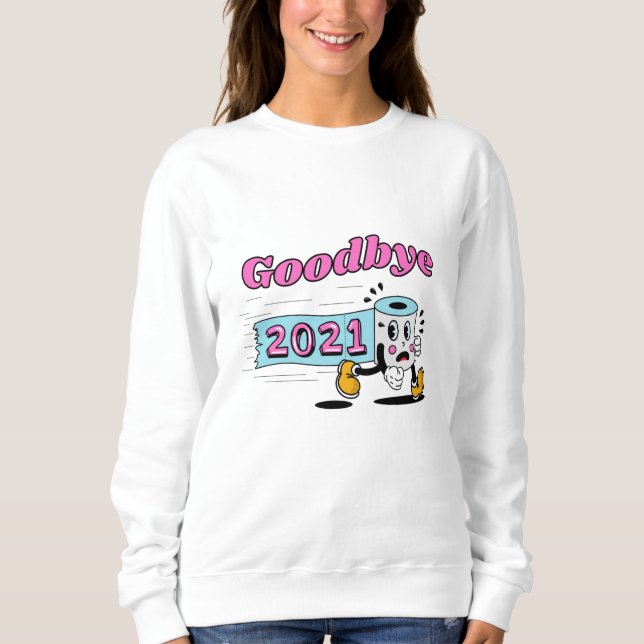 Adjö 2021 Toilet papper roll T Shirt (Framsida)