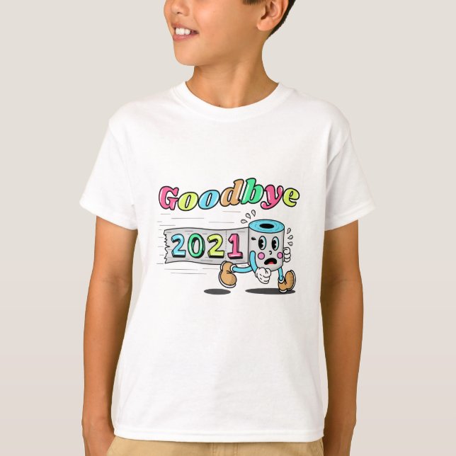 Adjö 2021 Toilet papper roll T Shirt (Framsida)