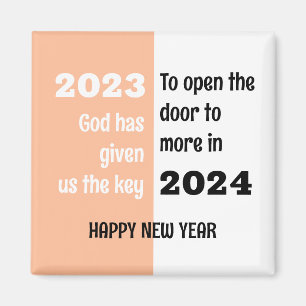 Adjö 2023 Hej 2024 Gott nytt år Magnet