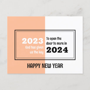 Adjö 2023 Hej 2024 Gott nytt år Vykort