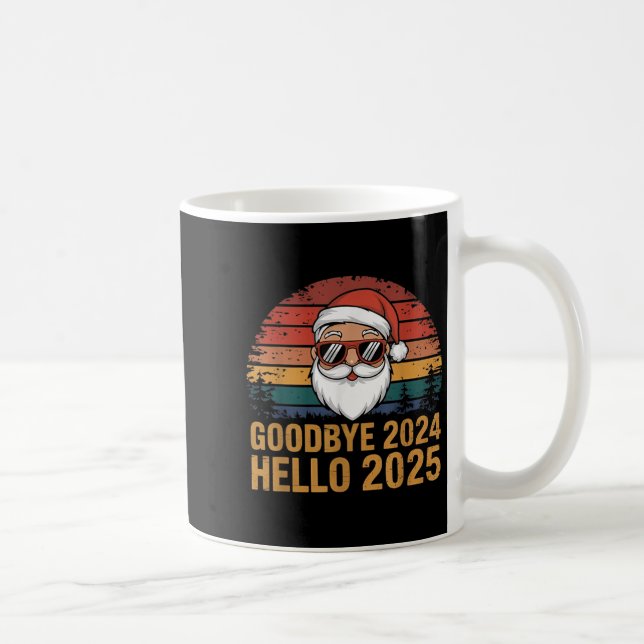 Adjö 2024 Hej 2025 Gott nytt år Merry Chris Kaffemugg (Höger)