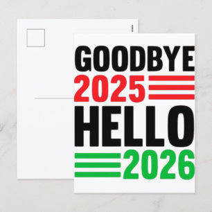 Adjö 2025 Hej 2026 - Firande av en ny stjärna Helg Vykort