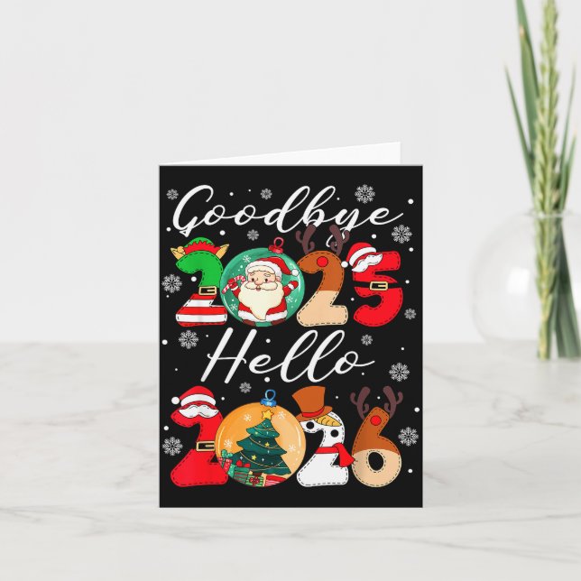 Adjö 2025 Hej 2026 Gott nytt år Chris Kort (Framsida)