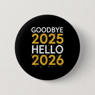 Adjö 2025 Hej 2026 Nya året 2026 Knapp