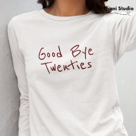 Adjö 20-talets feminina minimalistisk modern typog t shirt