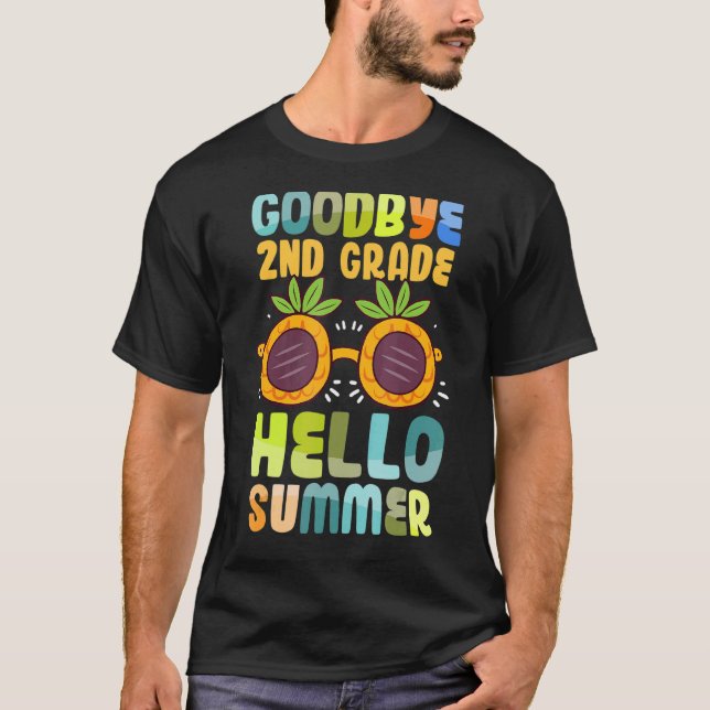 Adjö 2:a Hejen Klass Student Kid Girls T Shirt (Framsida)