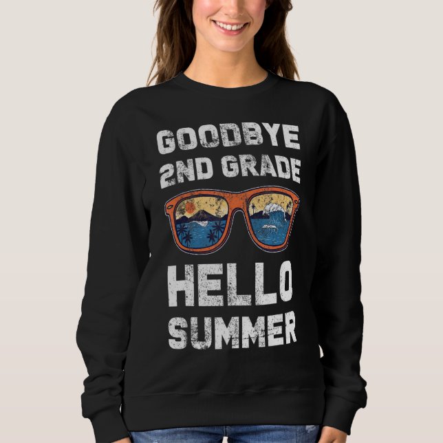 Adjö 2:a Klass Hej Sunglass förra dagen T Shirt (Framsida)