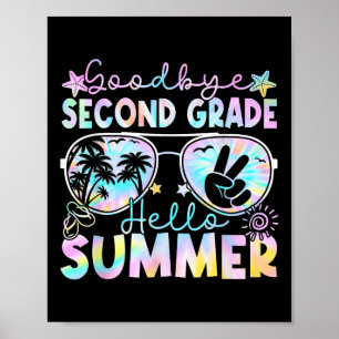Adjö 2:a Klass-Hejen Sommaren andra Klass sista D Poster