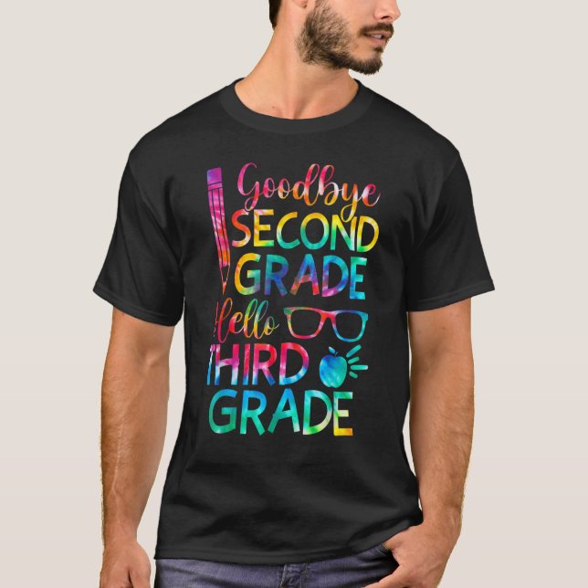 Adjö 2:a Klass-Hejen tredje Klass-Studenten T Shirt (Framsida)