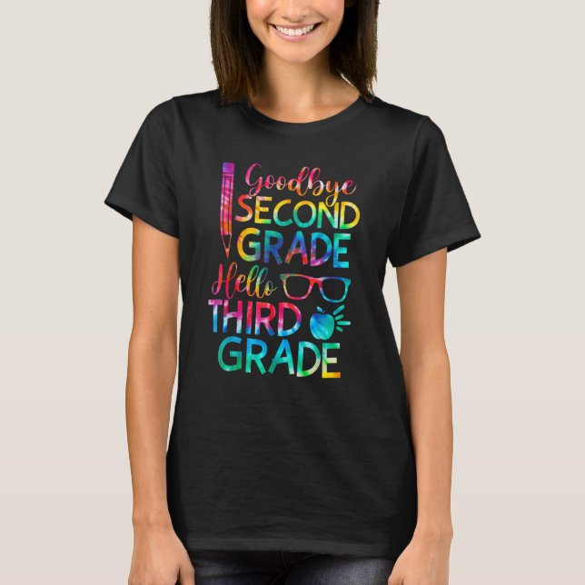 Adjö 2:a Klass-Hejen tredje Klass-Studenten T Shirt (Framsida)