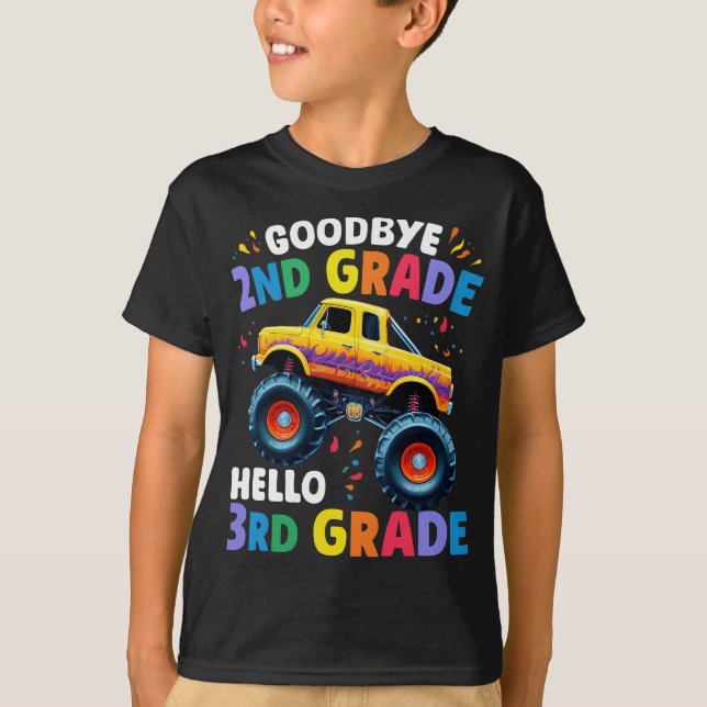 Adjö 2:a Klass Studenten Monster Lastbil T Shirt (Framsida)