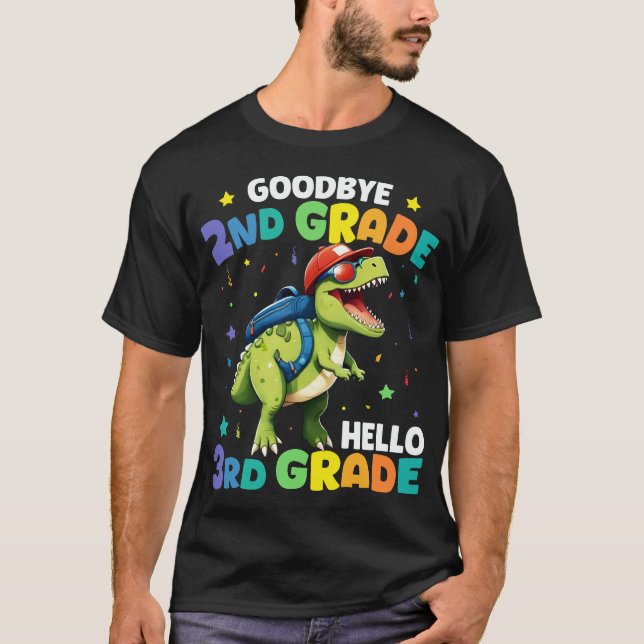 Adjö 2:a Klass Studenten T Rex Dinosaur Shirt (Framsida)