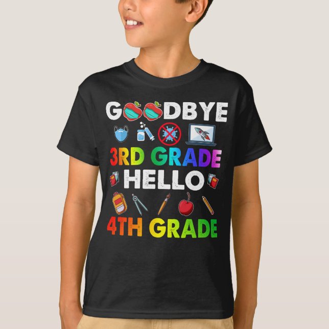 Adjö 3:e Klass Hej 4:e Klass - Lusare lärare T Shirt (Framsida)