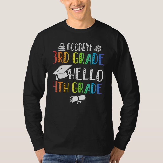 Adjö 3:e Klass Hej 4:e Klass T Shirt (Framsida)