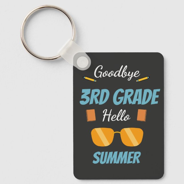Adjö 3:e klass Hej sommar forskarskola Nyckelring (Framsida)