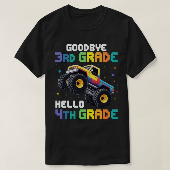 Adjö 3:e Klass-Studenten-monster Lastbil T Shirt (Design framsida)