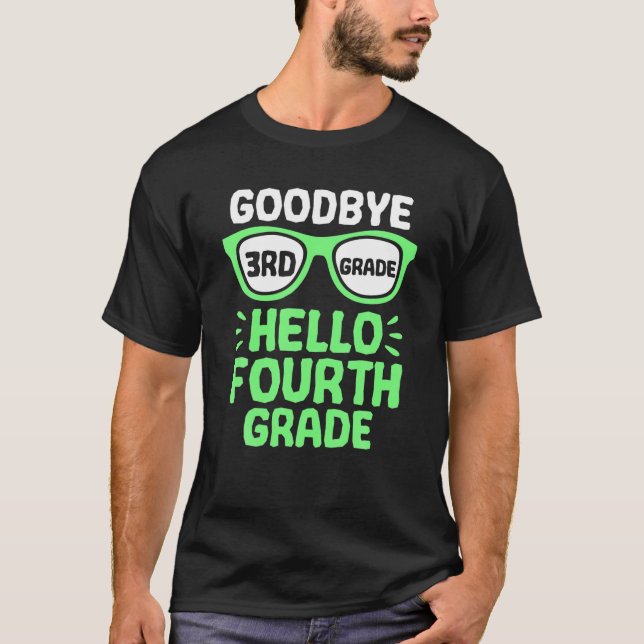 Adjö 3Rd Klass Hej 4th Klass School Teacher S T Shirt (Framsida)