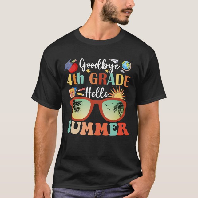Adjö 4:e Klass Hej Sommaren T Shirt (Framsida)