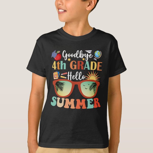 Adjö 4:e Klass Hej Sommaren T Shirt (Framsida)