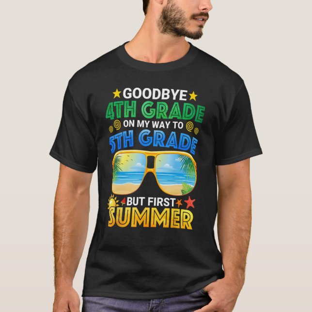 Adjö 4:e Klass Studenten till 5:e Klass Hej Su T Shirt (Framsida)