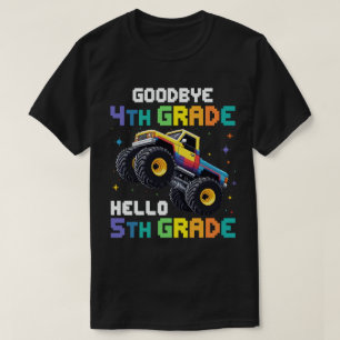 Adjö 4th Klass Monster Lastbil Studenten T Shirt