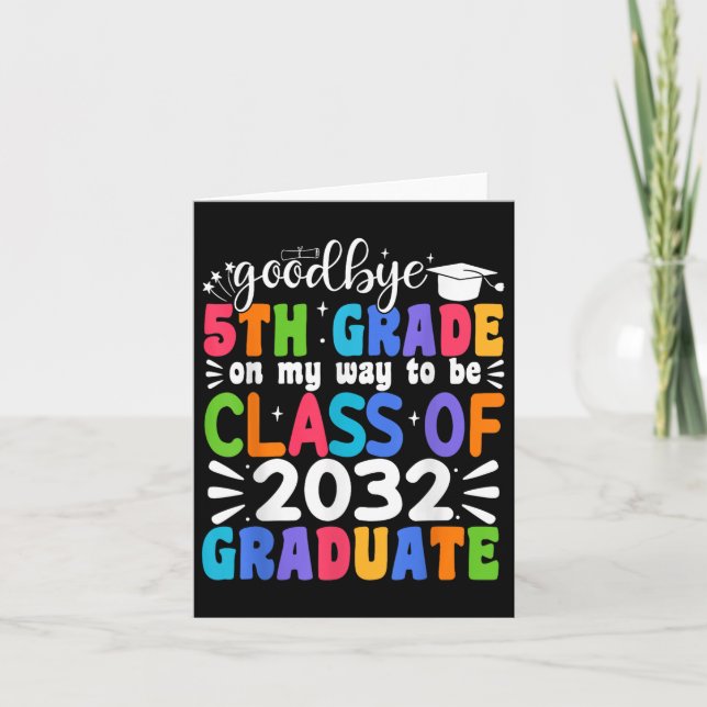 Adjö 5:e Klass-cl 2032 Student 5:e Klass Kort (Framsida)