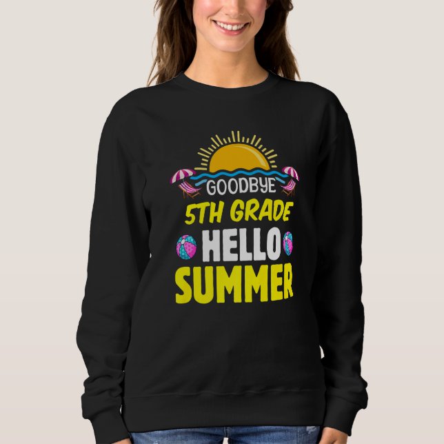 Adjö 5:e Klass Hej Sommar 5:e Klass T Shirt (Framsida)