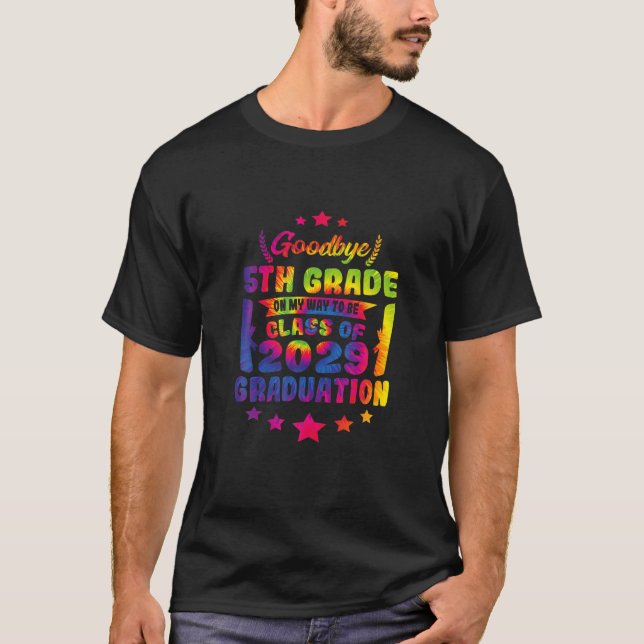 Adjö 5:e Klass-klassen 2029 Student 5:e Klass T Shirt (Framsida)