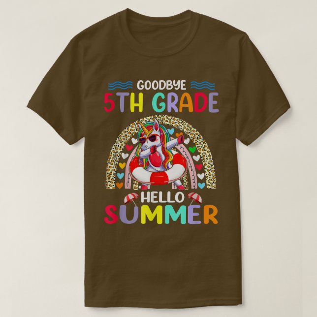 Adjö 5:e Klass-läraren Hej Sommarvacation Un T Shirt (Design framsida)