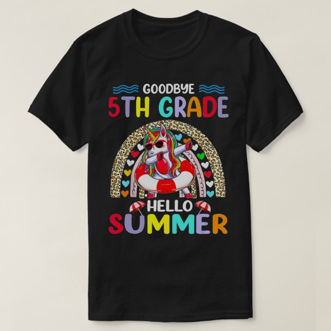 Adjö 5:e Klass-läraren Hej Sommarvacation Un T Shirt (Design framsida)