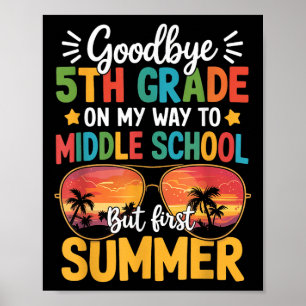 Adjö 5:e Klass Studenten till Mitten skolfirmor Poster
